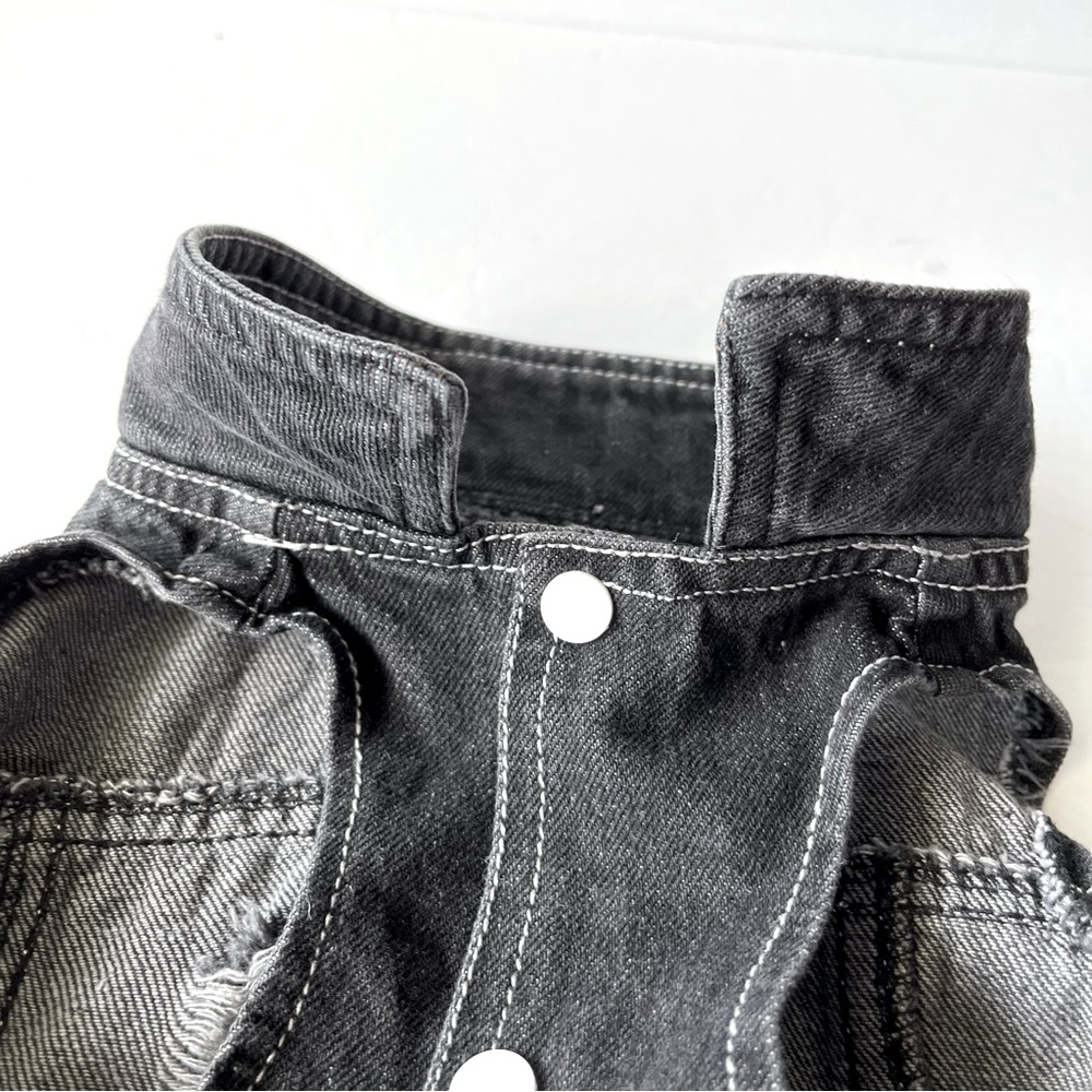 Bei Chong Black Distressed Denim Doggie Jacket Size S - Picture 4 of 8